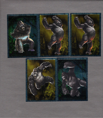 2005 Topps King Kong 8th Wonder Embossed Foil Insert Set Lot of (5)