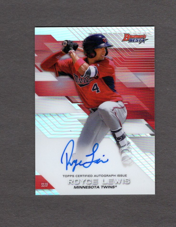 2017 Bowman's Best Autograph Refractor #B17RL Royce Lewis RC Rookie