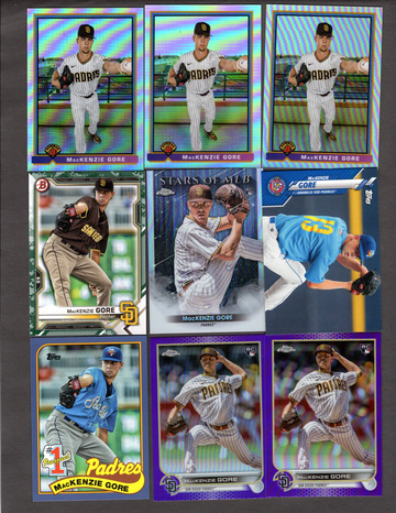 Lot of (40) Mackenzie Gore Rookie Cards RC Padres Nationals - Nice Variety