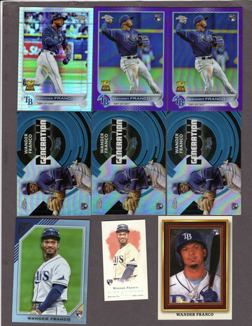 Lot of (23) Wander Franco Rookie Cards RC Rays - Parallels, Nice Variety