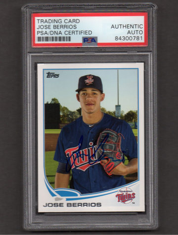 Jose Berrios Signed Autographed 2013 Topps Pro Debut #175 RC PSA DNA COA