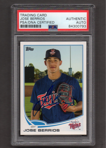 Jose Berrios Signed Autographed 2013 Topps Pro Debut #175 RC PSA DNA COA