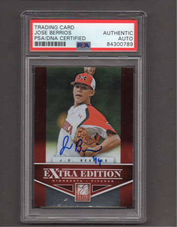 Jose Berrios Signed Autographed 2012 Elite Extra Edition #88 PSA DNA COA RC