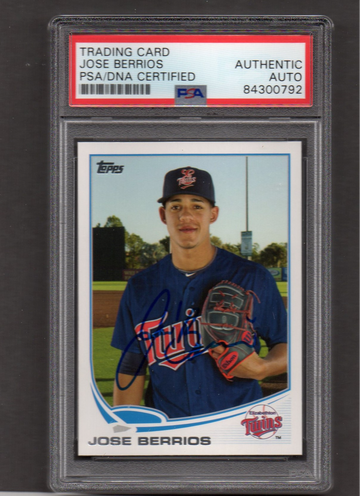 Jose Berrios Signed Autographed 2013 Topps Pro Debut #175 RC PSA DNA COA
