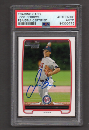 Jose Berrios Signed Autographed 2013 Bowman Draft #16 RC PSA DNA COA