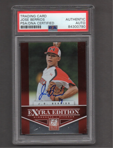 Jose Berrios Signed Autographed 2012 Elite Extra Edition #88 PSA DNA COA RC