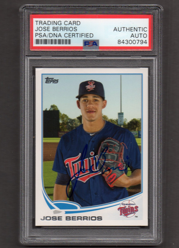 Jose Berrios Signed Autographed 2013 Topps Pro Debut #175 RC PSA DNA COA