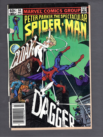 1982 Spider Man #64 1st Cloak & Dagger LOW GRADE - Detached Cover