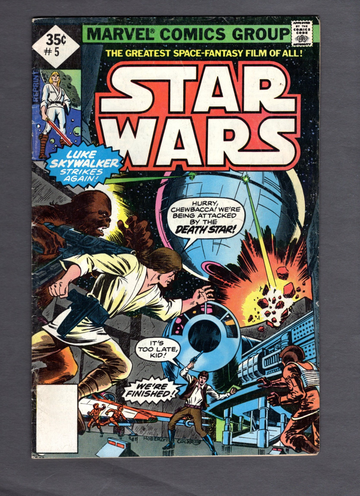 1977 Star Wars #5 Marvel Comics 35 Cent Reprint Variant