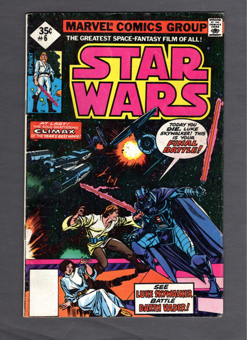 1977 Star Wars #6 Marvel Comics 35 Cent Reprint Variant