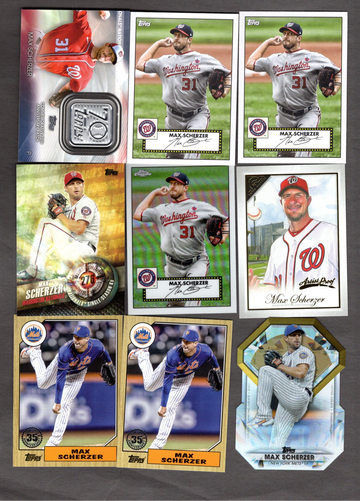 Lot of (44) Max Scherzer Baseball Cards - Inserts Patch Nice Variety
