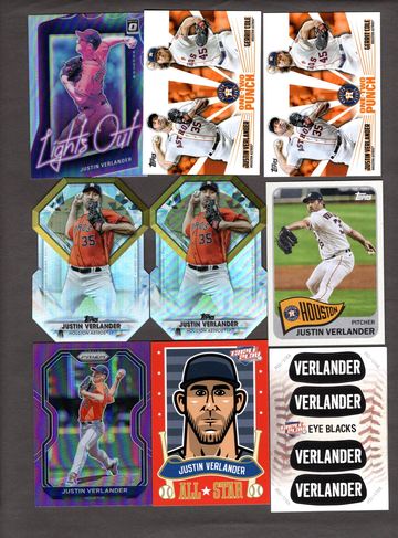 Lot of (39) Justin Verlander Cards - Inserts Parallels Nice Variety