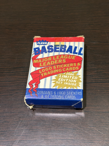 1986 Fleer Major League Leaders Baseball Limited Edition Complete 44 Cards Set