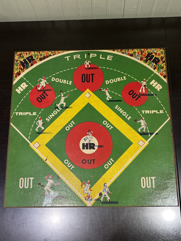 Vintage 1940's-50's Masonite Baseball Board Game by Empire Plastics Double Sided