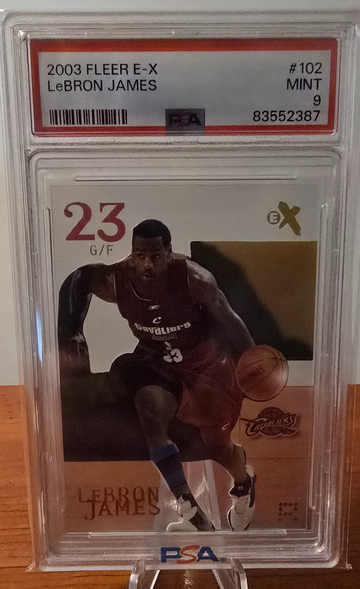 Lebron james 2003 E-X PSA 9 