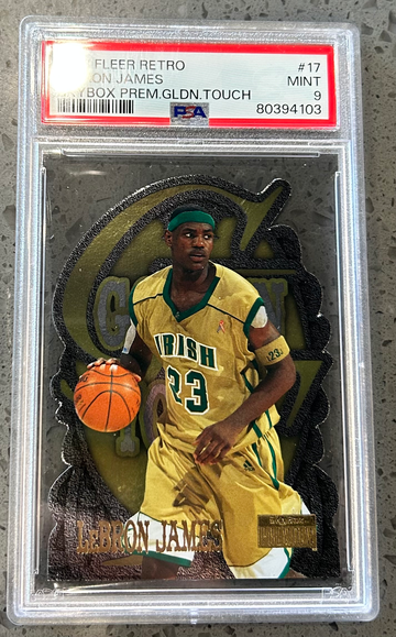 2013 Fleer Retro LeBron James Skybox Prem Gldn Touch PSA 9