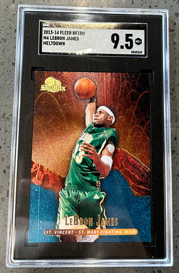 2013-14 Fleer Retro LeBron James Meltdown SGC 9.5