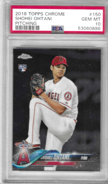 2018 Topps Chrome Shohei Ohtani Pitching PSA 10