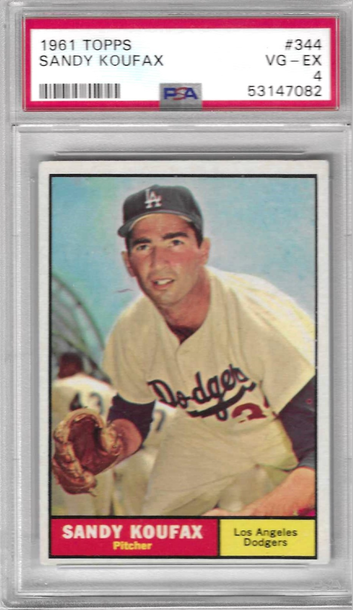 1961 Topps Sandy Koufax PSA 4