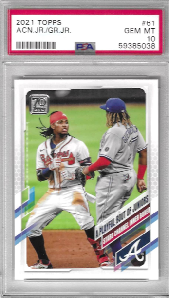 2021 Topps Ronald Acuna Jr/Vladimir Guerrero Jr PSA 10