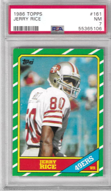 1986 Topps Jerry Rice PSA 7