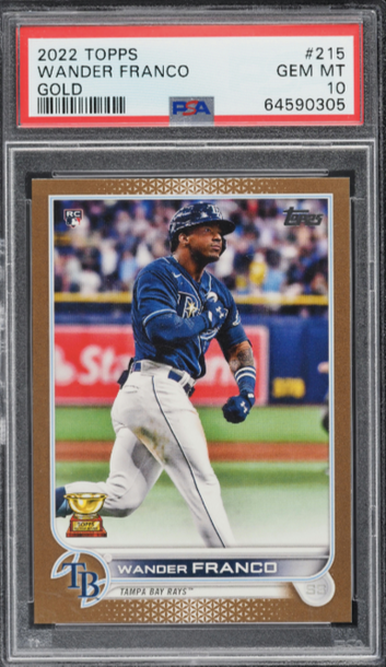 2022 TOPPS SERIES 1 WANDER FRANCO #215 GOLD  ROOKIE /2022 PSA 10!