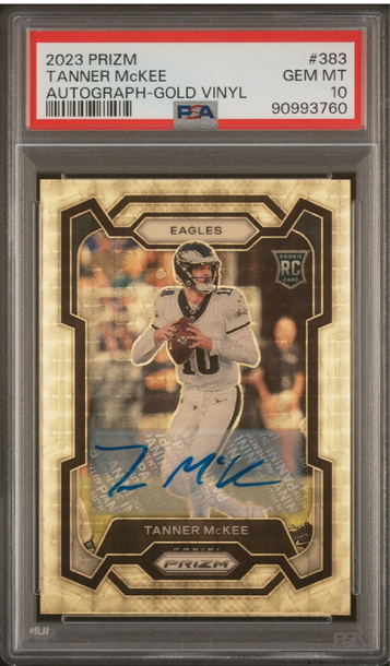 Tanner Mckee Gold Vinyl /5 Rookie Auto PSA 10