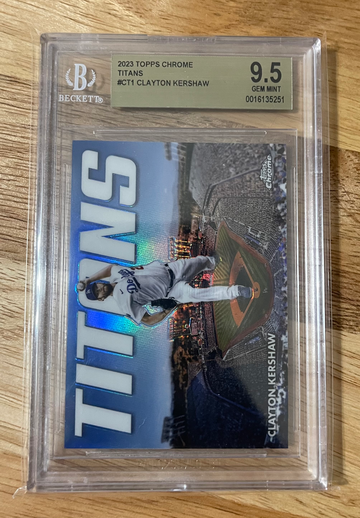 2023 Topps Chrome Clayton Kershaw Titans BGS 9.5