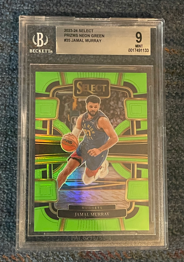 2023-24 Select Jamal Murray Neon Green Prizm /75 BGS 9