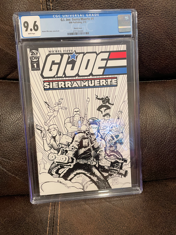 G I JOE SIERRA MUERTE #1 CGC 9.6 Sketch Cover IDW Comics 2019 G.I. Joe