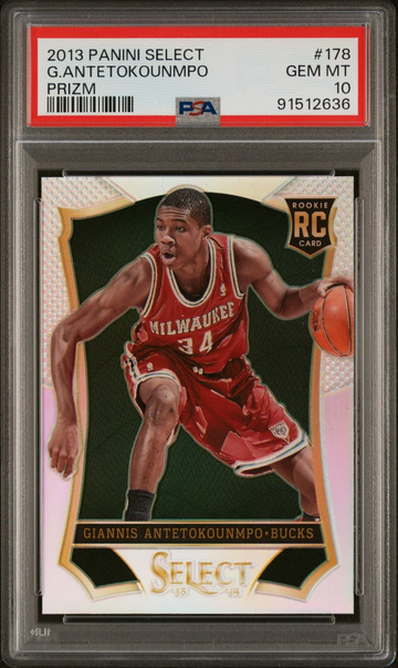 2013 Panini Select #178 Giannis Antetokounmpo Rookie RC Prizm PSA 10 Gem Mint Rare