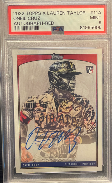 2022 Topps x Lauren Taylor Oneil Cruz Autograph PSA 9
