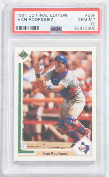 1991 UD Final Edition Ivan Rodriguez Rookie #55F PSA 10 GEM MT