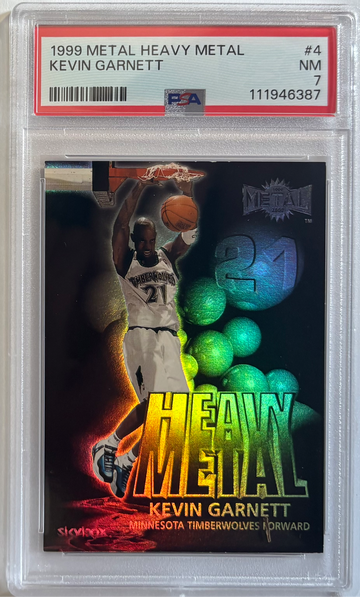 1999 Fleer Metal Heavy Metal KEVIN GARNETT PSA 7