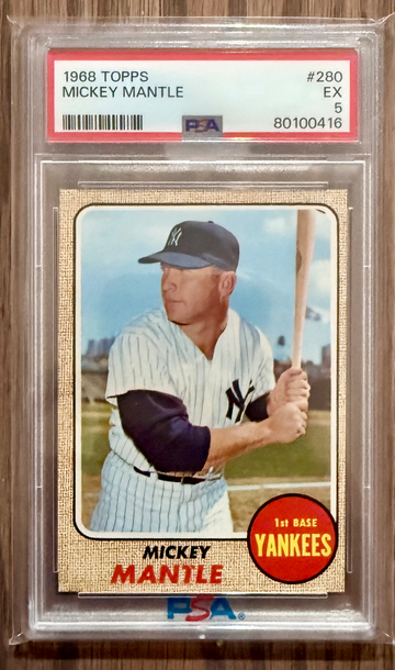 1968 Topps #280 Mickey Mantle PSA 5