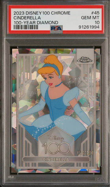 2023 Topps Chrome Disney 100 Cinderella Diamond /100 PSA 10