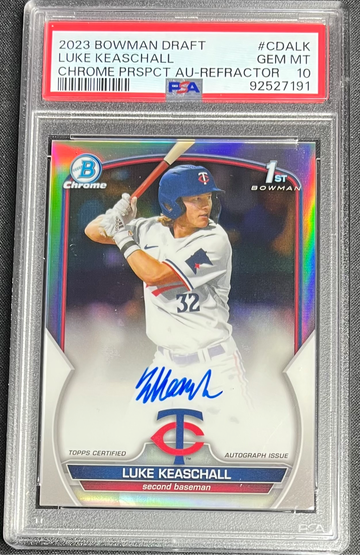 2023 Bowman Draft Luke Keaschall Refractor Auto /499 PSA 10