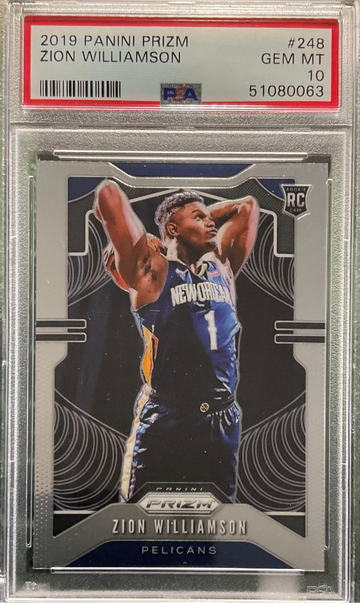 2019 PANINI PRIZM RC ZION WILLIAMSON PSA 10