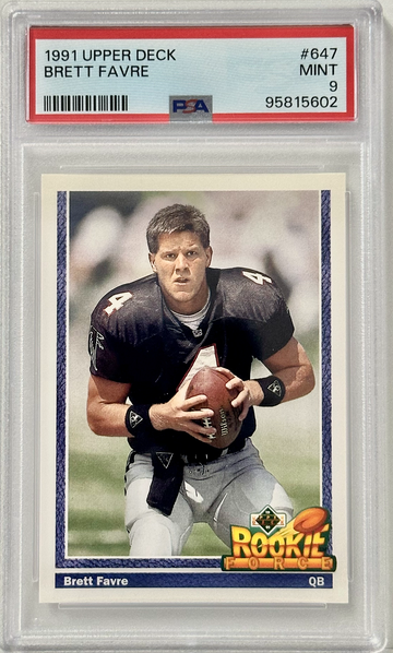BRETT FAVRE (RC) - 1991 Upper Deck - PSA 9 (MINT)