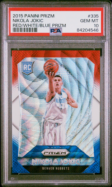 2015 Prizm Nikola Jokic Red White Blue Rookie R.C. PSA 10 #335