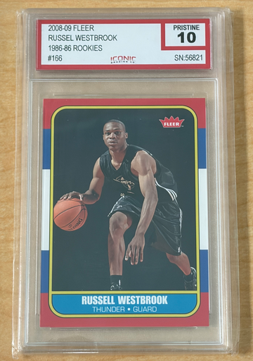 ICONIC Gem Mint Pristine 10 2008-09 Fleer 86 Russell Westbrook RC Rookie