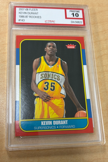 ICONIC 10 GEM MINT/PRISTINE 2007-08 Fleer '86 Kevin Durant Rookie RC