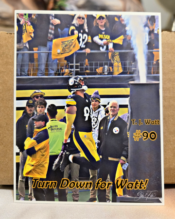 T. J. Watt 5.5" x 4.25" - Magnet Steelers - Tunnel Entrance