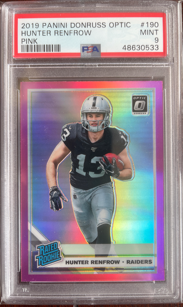 2019 Panini Donruss Optic Pink Hunter Renfrow PSA 9 - Raiders