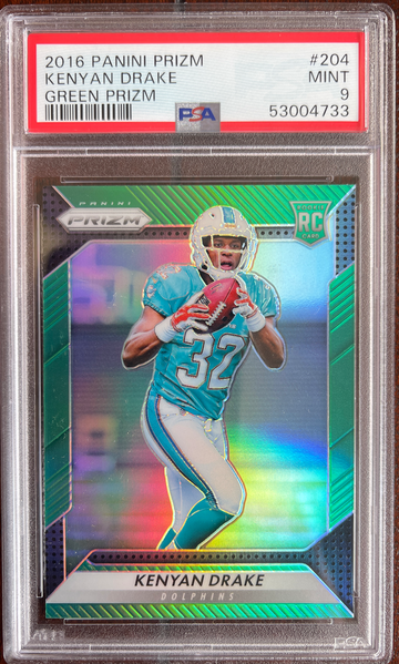 2016 Panini Prizm Green Prizm Kenyan Drake - Dolphins / Ravens