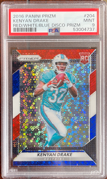 2016 Panini Prizm RWB Disco Prizm Kenyan Drake - Dolphins / Ravens
