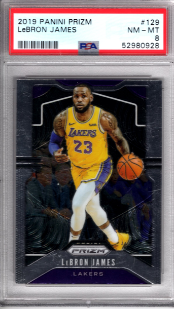 2019 Panini Prizm #129 LeBron James PSA 8