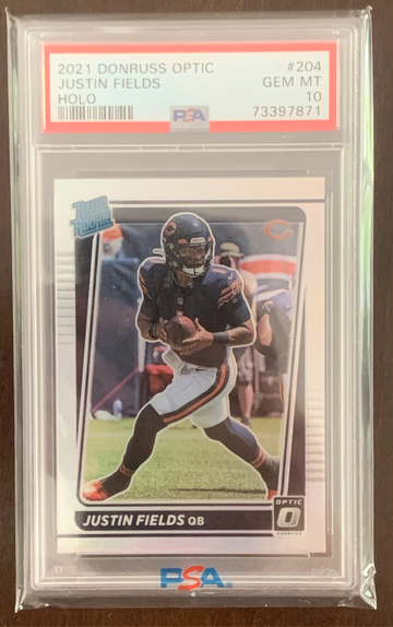 2021 Donruss Optic Holo Justin Fields #204 PSA 10