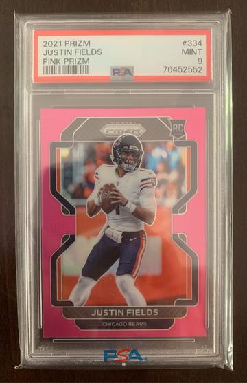 2021 Panini Pink Prizm Justin Fields #334 PSA 9
