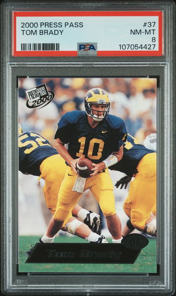 2000 Press Pass #37 Tom Brady Rookie RC PSA 8